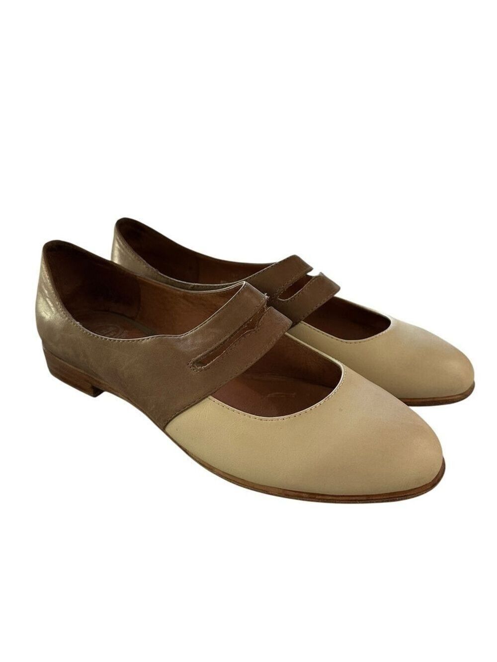 Jeffrey Campbell Deposit Two Toned Leather Flats Colorblock Retro Shoes Oxford 8